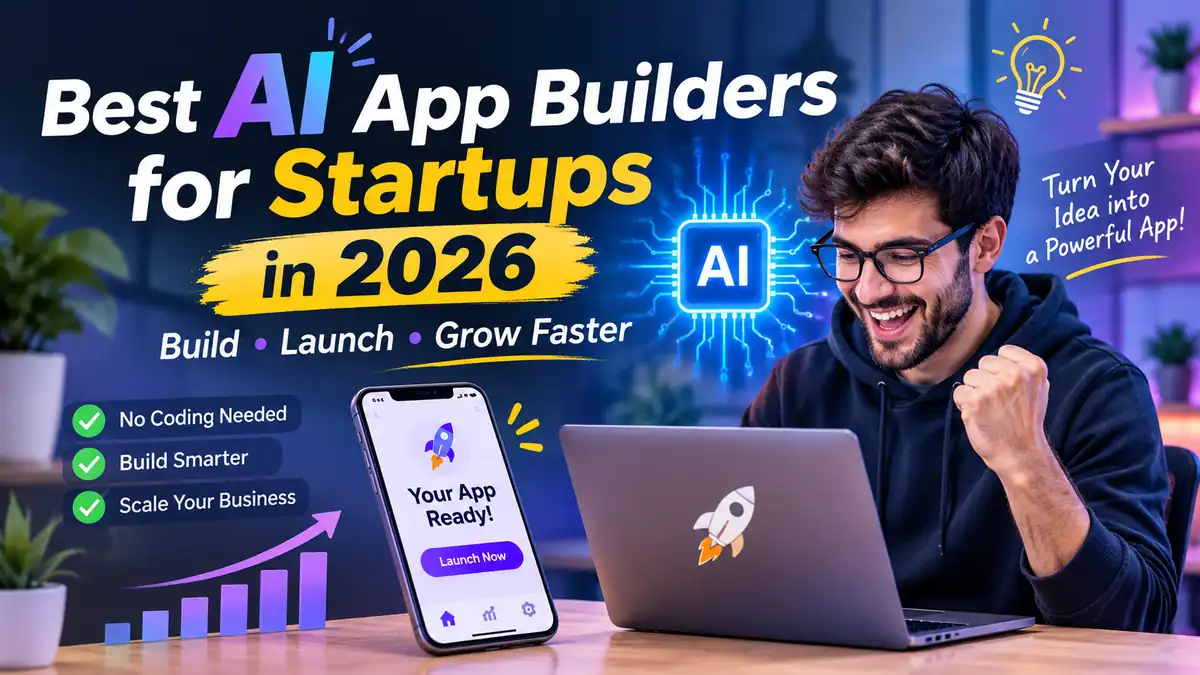 AI App Builders for Startups: 7 Tools Compared article cover image