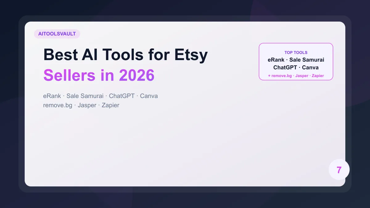 AI tools for Etsy sellers for listings, SEO, product photos, and shop marketing