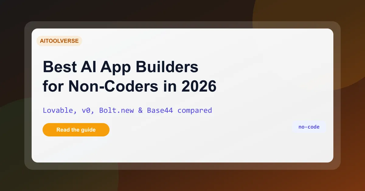 Best AI App Builders for Non-Coders in 2026 article cover image