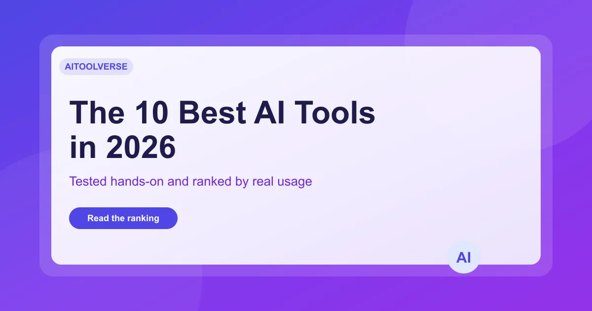 The 10 Best AI Tools in 2026 You Should Be Using article cover image
