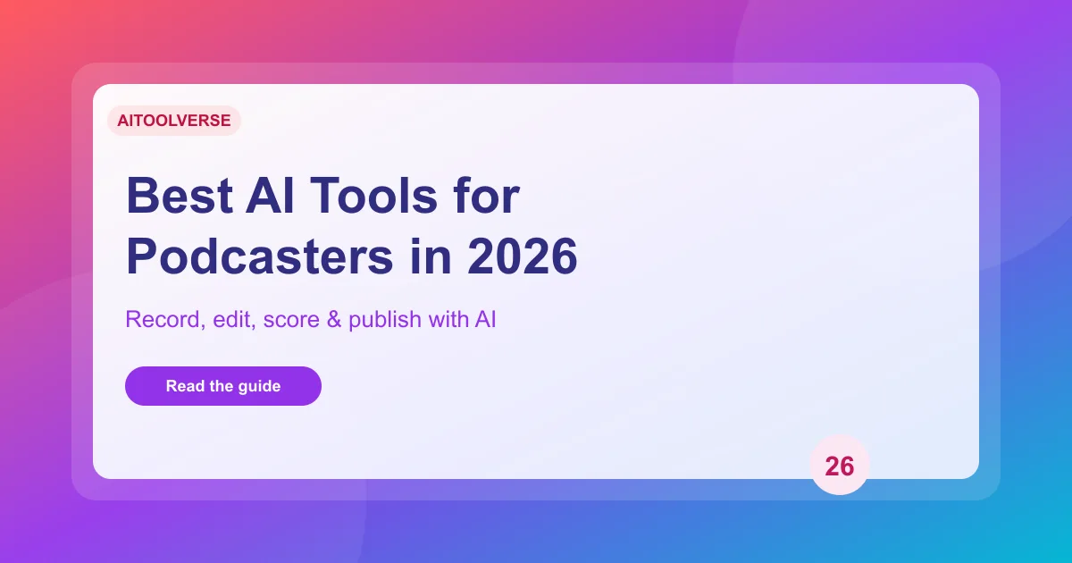 Best AI Tools for Podcasters in 2026 article cover image