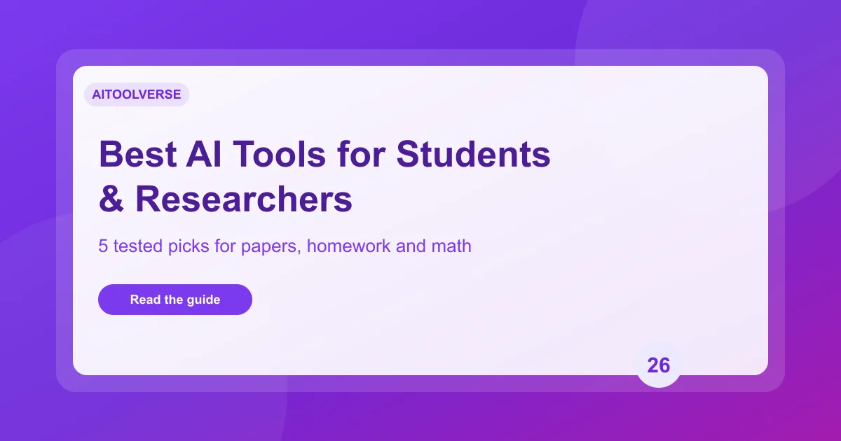 Best AI Tools for Students and Researchers in 2026 article cover image