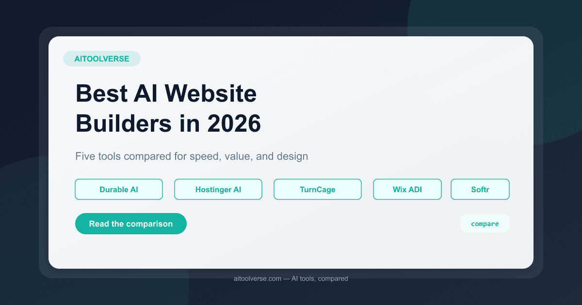 Best AI Website Builders in 2026 article cover image