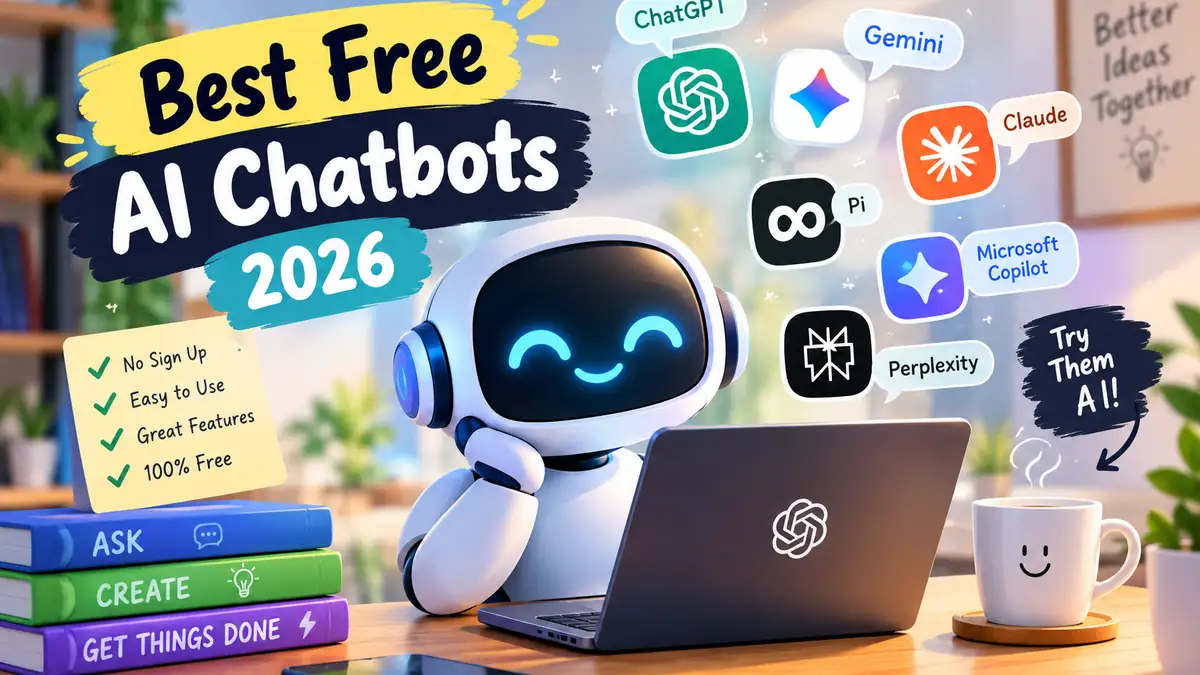 Best Free AI Chatbots in 2026: 9 Tools Compared article cover image