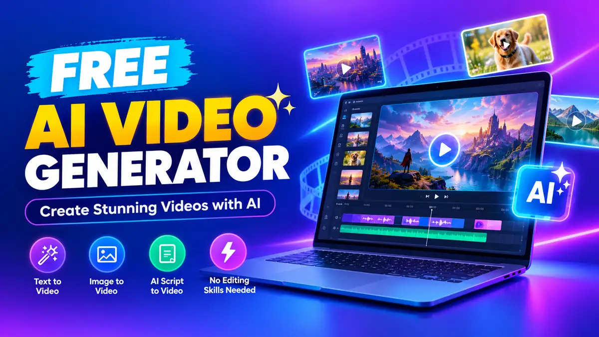 Free AI Video Generators in 2026: Limits & Watermarks article cover image