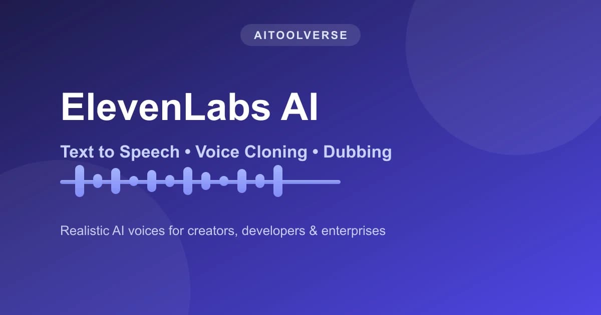 ElevenLabs AI text to speech and voice cloning platform