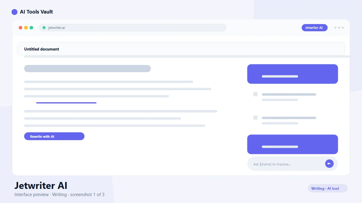 Jetwriter AI writing assistant drafting a personalized email reply in Gmail with AI model options