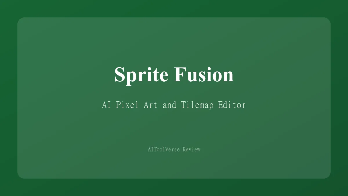 Sprite Fusion AI pixel art generator creating game-ready character sprites with tilemap editor and Unity export