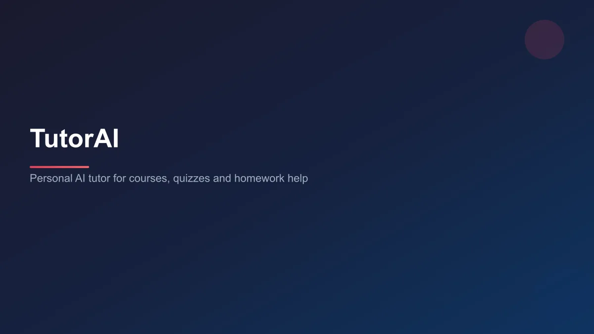 TutorAI building a personalized course with lessons, quizzes, and flashcards