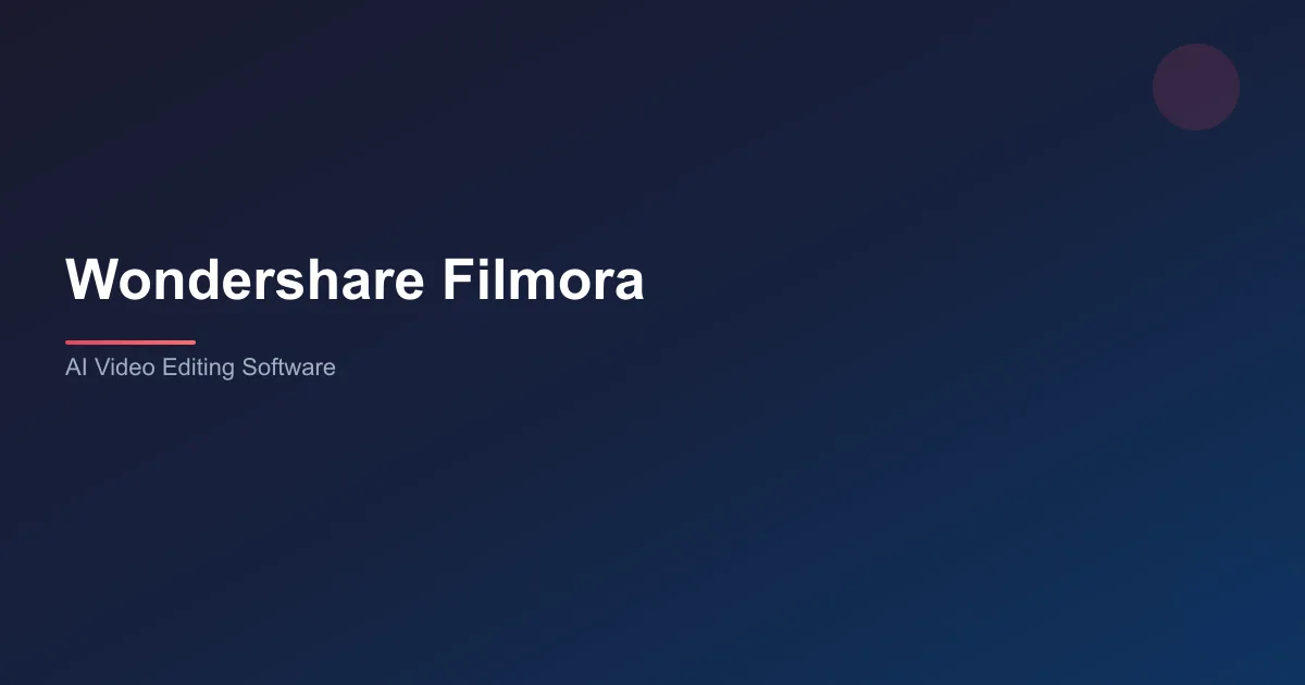 Wondershare Filmora AI video editing software interface