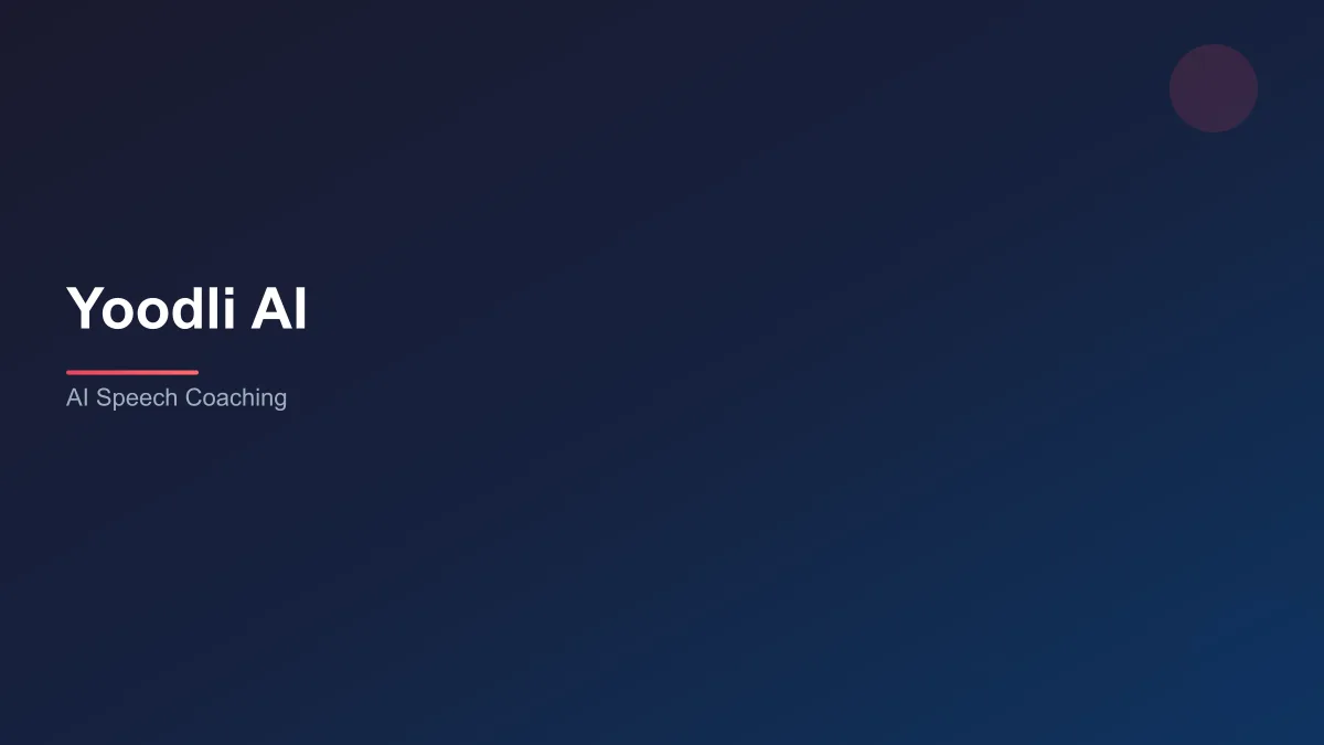 Yoodli AI speech coaching platform with AI roleplay feedback dashboard