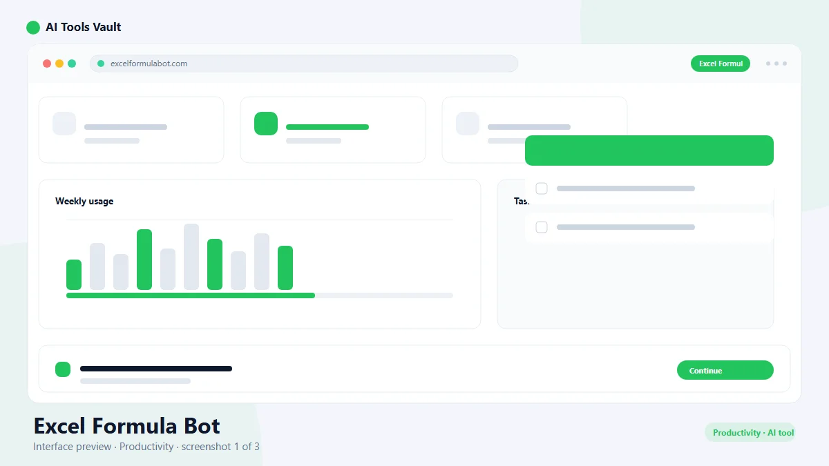 AI formula generator converting plain English to an Excel formula in a spreadsheet interface