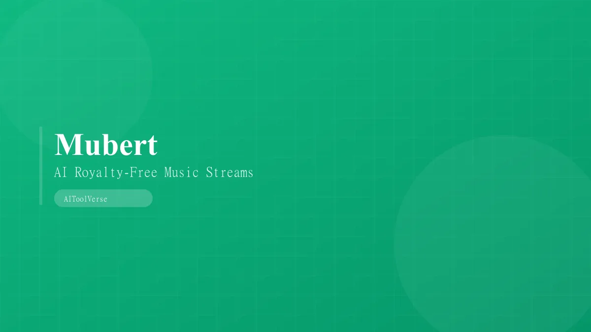 Mubert AI royalty-free background music platform interface